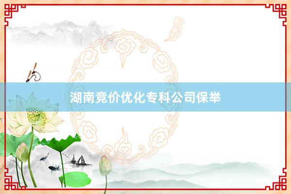 湖南竞价优化专科公司保举