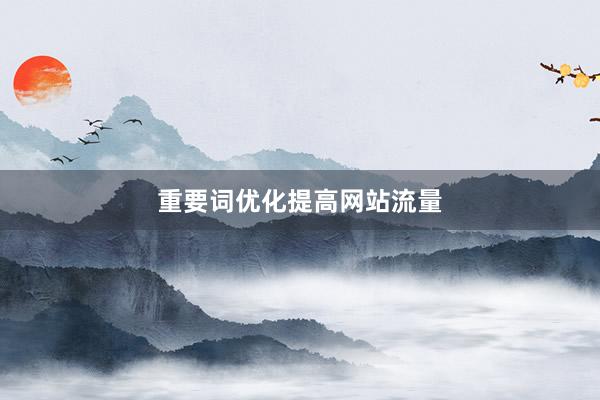 重要词优化提高网站流量